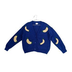 Luna Ivy Cardigan Sweater Womens Sz XS Banana Oversized Chunky Knit Whimsigoth
